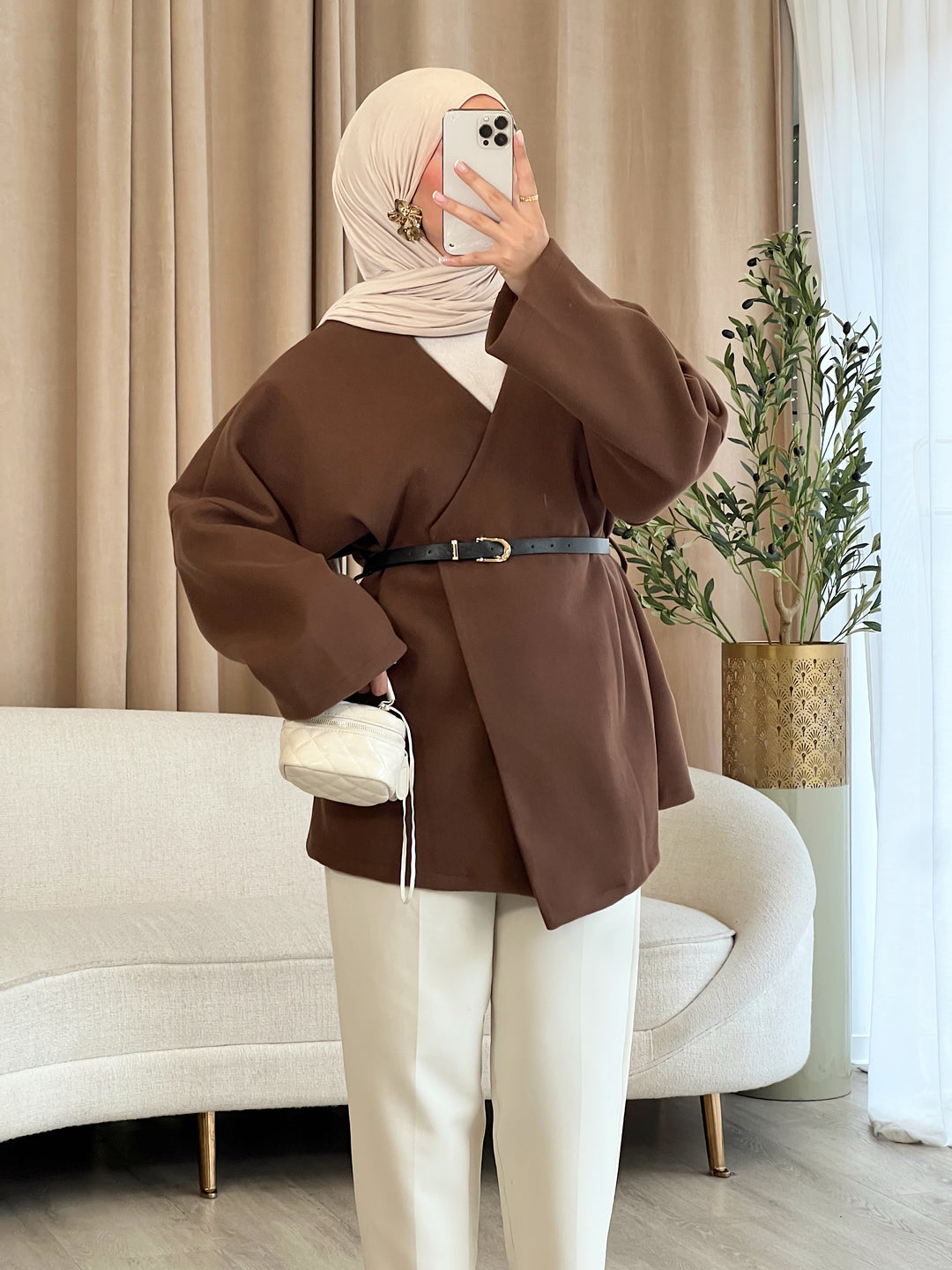 Imani Jacke mit Gürtel