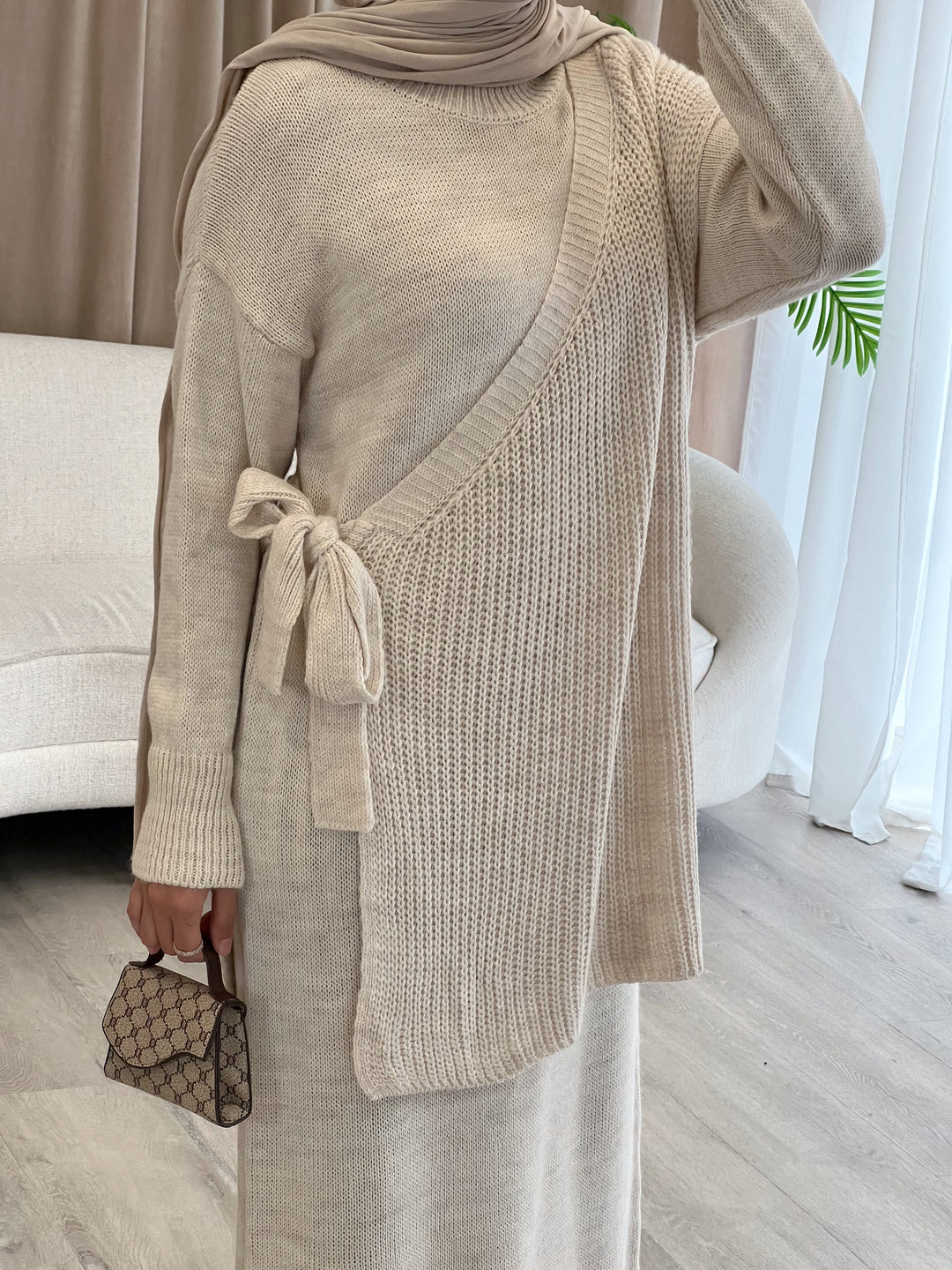 Daisy Strickkleid in Beige