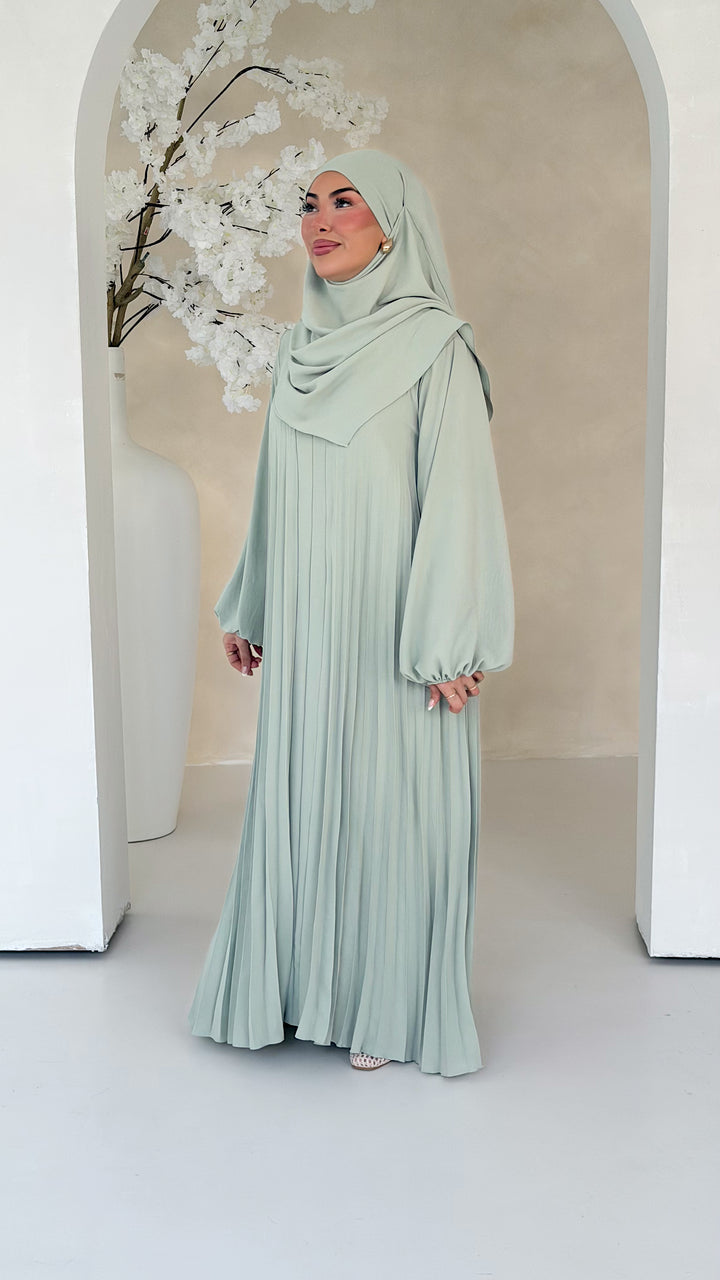 Layali Plissee Abaya 2-Teiler