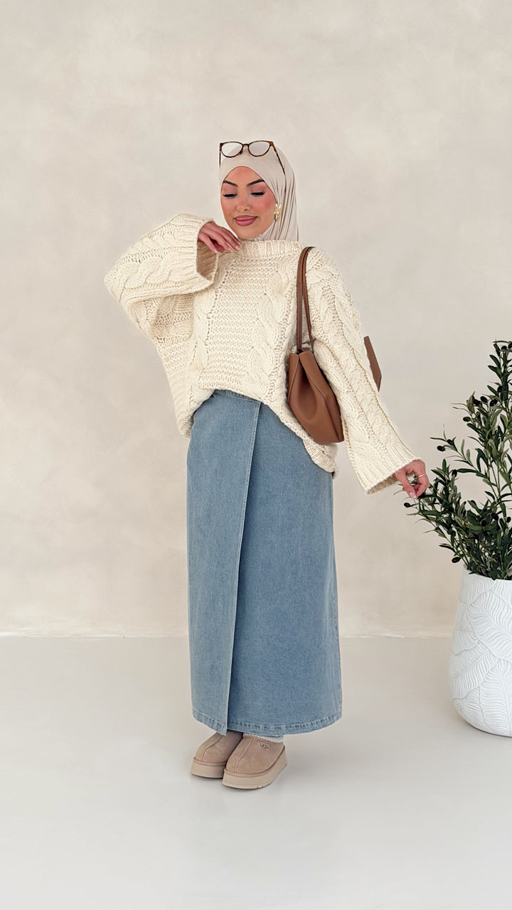 Sade Pullover mit Zopfmuster