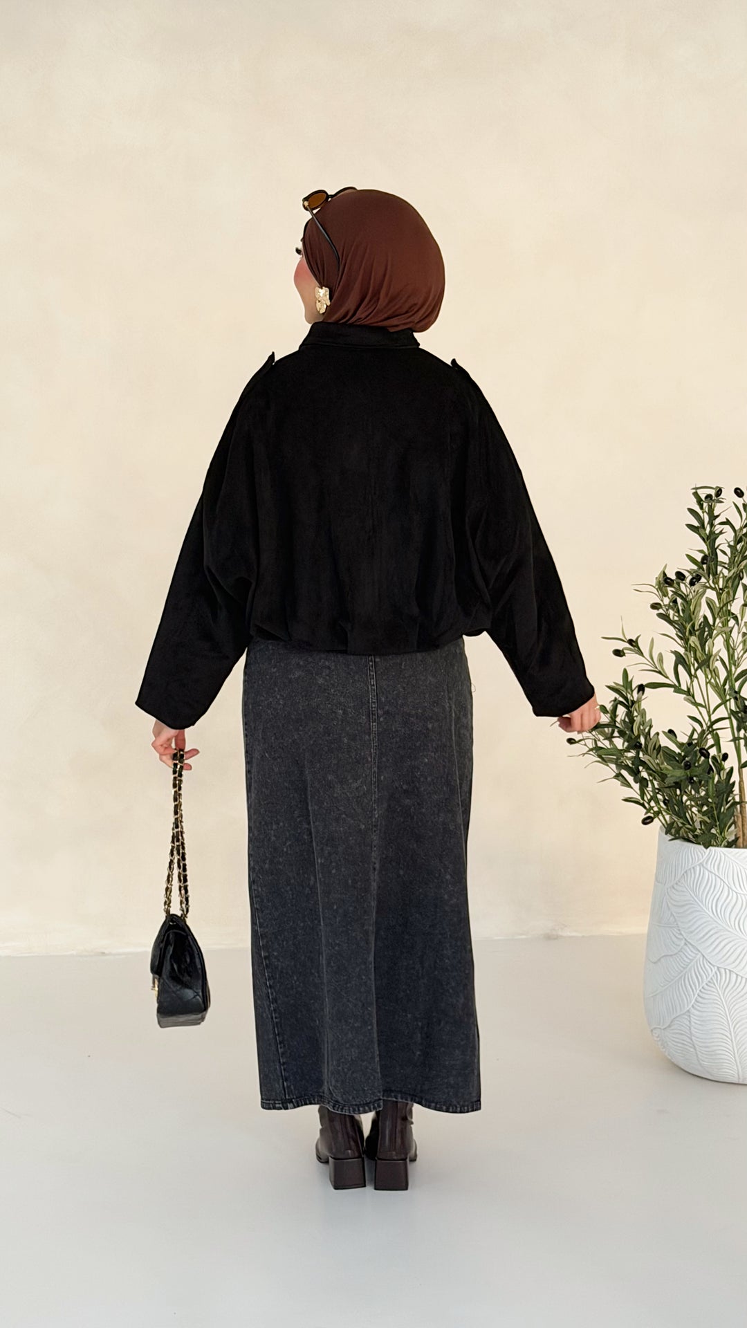 Azura Bomberjacke in Wildlederoptik