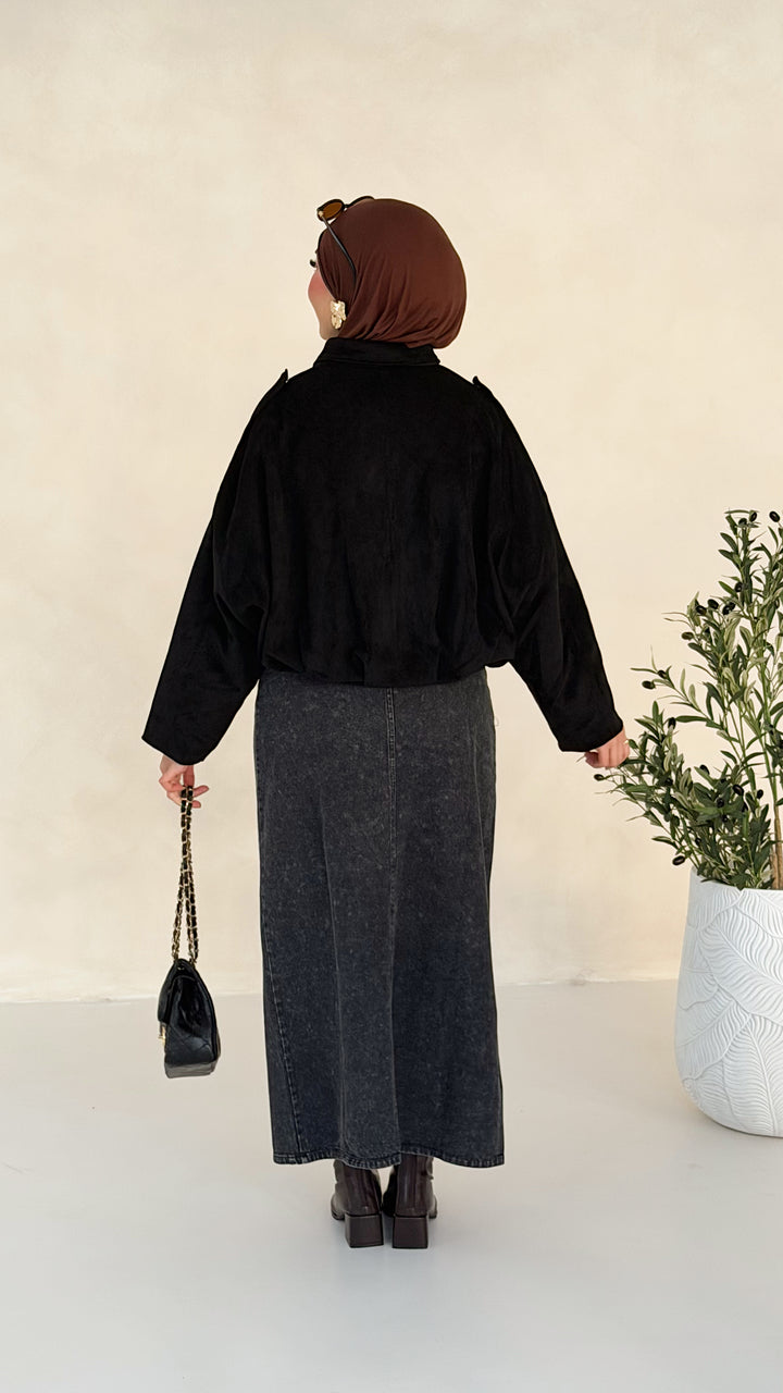 Azura Bomberjacke in Wildlederoptik