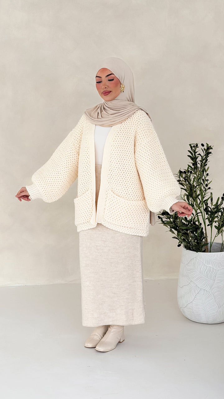 Evora Strick-Cardigan