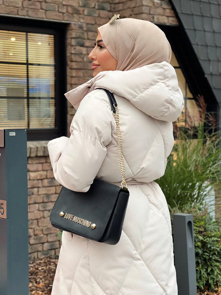 Stormi Parka mit Gürtel in Beige