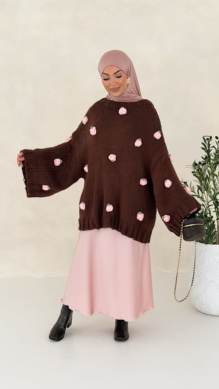 Rosy Pullover Handmade