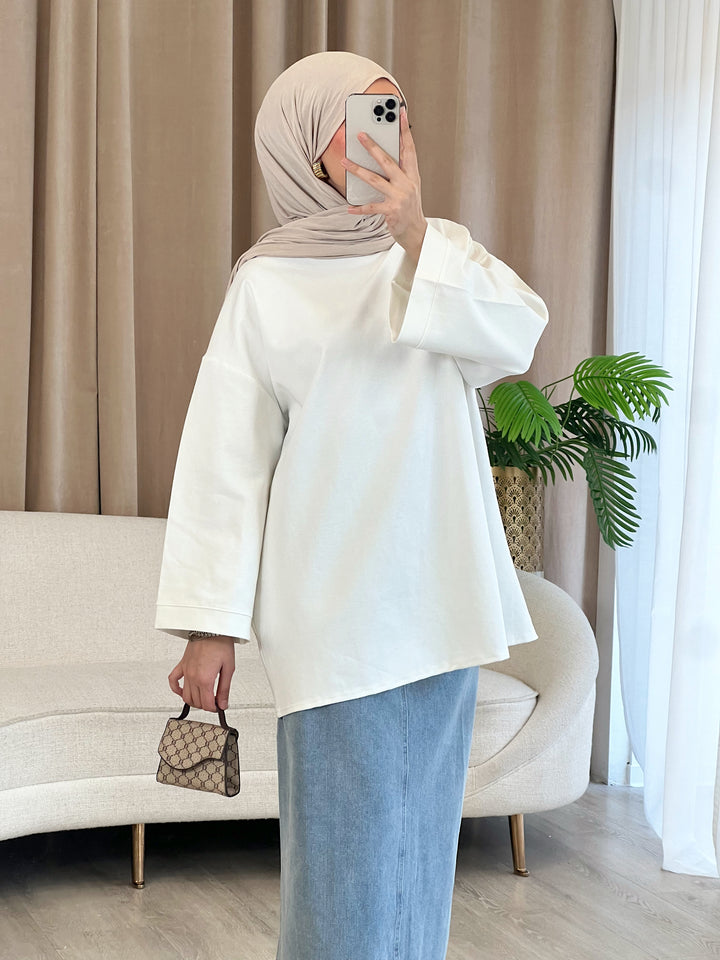 Hilal Sweatshirt in Weiß
