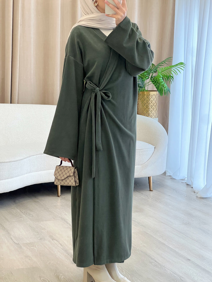 Luna Cord Kleid in Khaki
