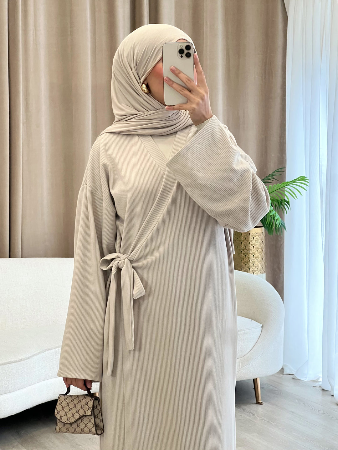 Luna Cord Kleid in Beige