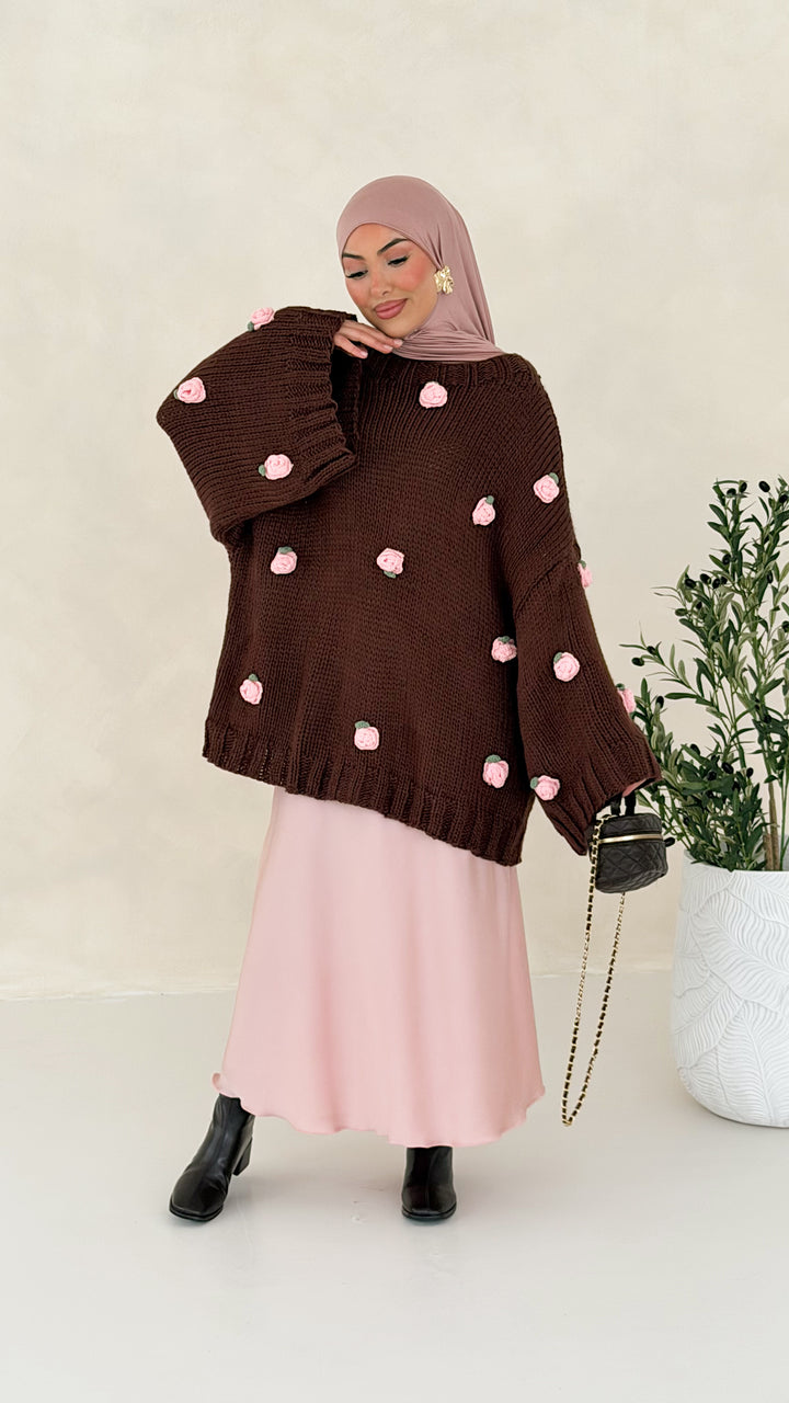 Rosy Pullover Handmade