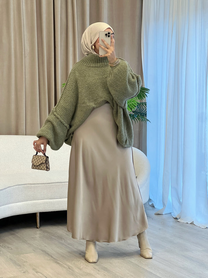 Vivi Oversized Pullover in Olive