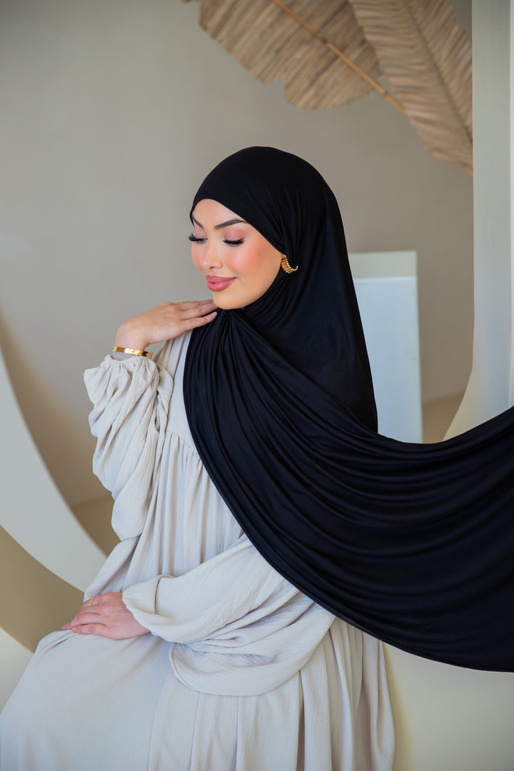 Premium Jersey Hijab in Black