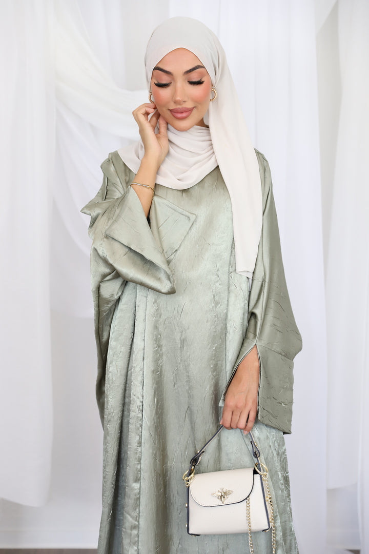 Aseel Abaya Set in Mint