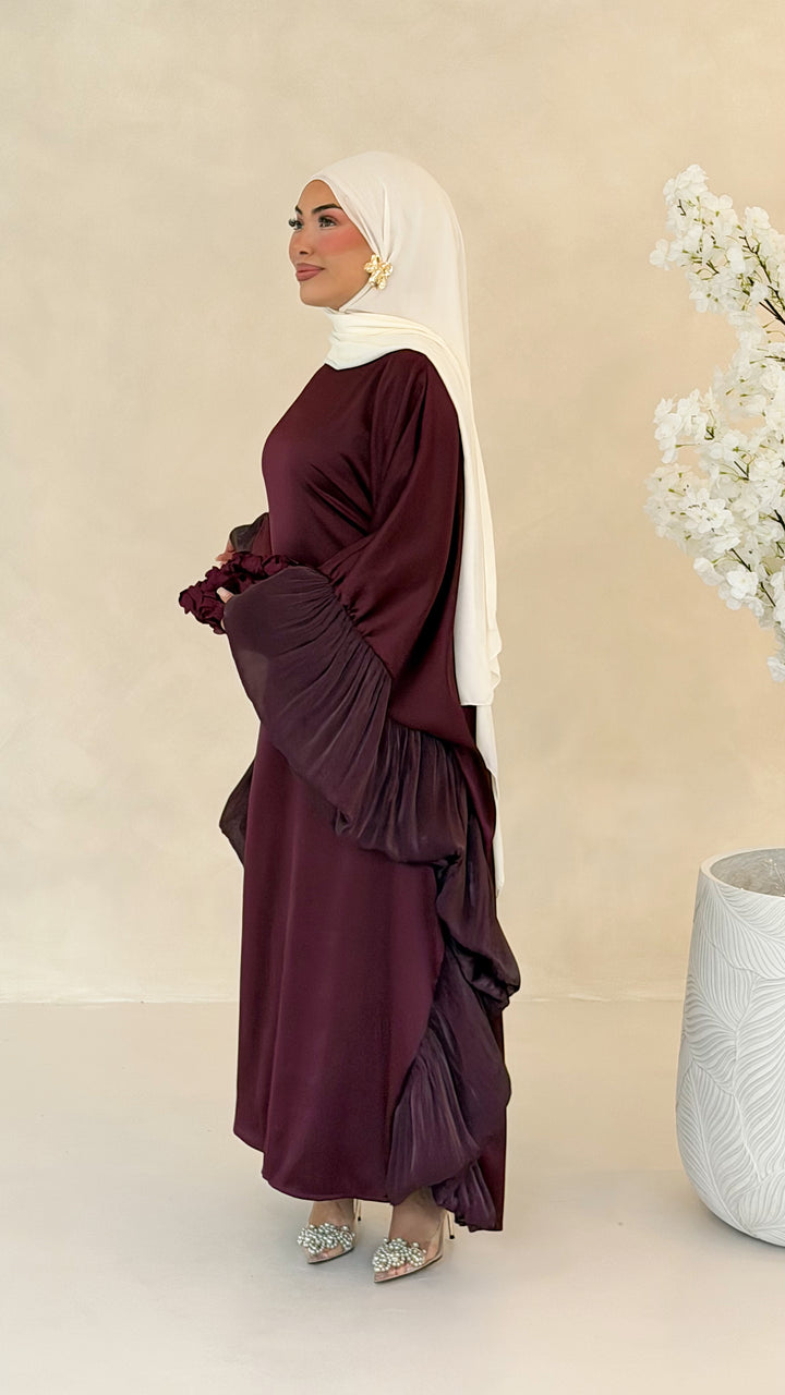 Butterfly Satin Abaya