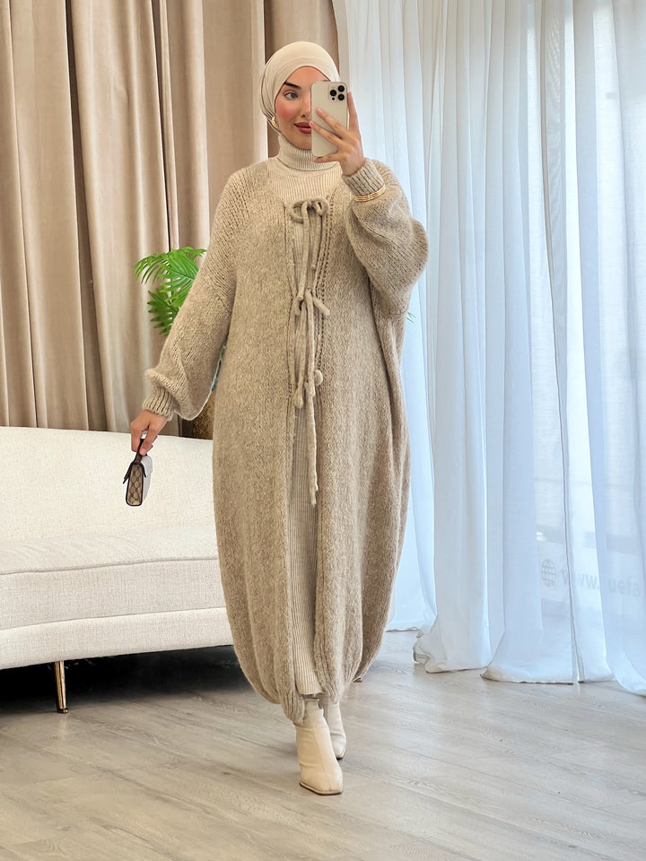 Wolkenweich Oversized Cardigan in Taupe