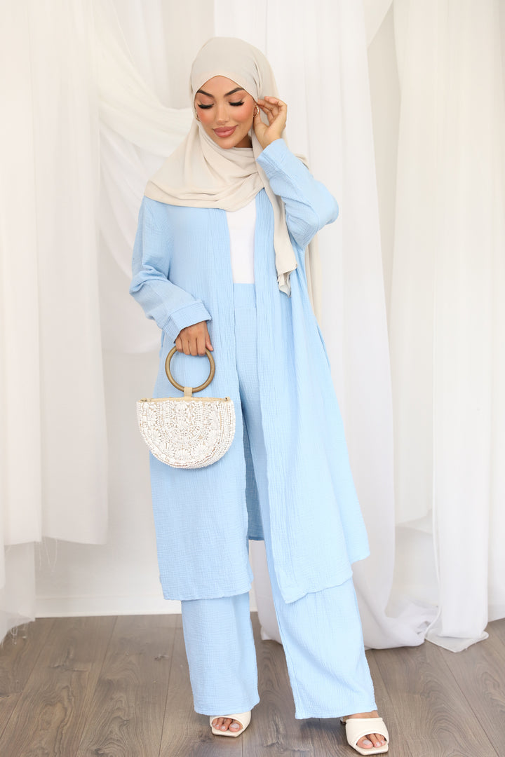 Luna Musselin Zweiteiler in Babyblau