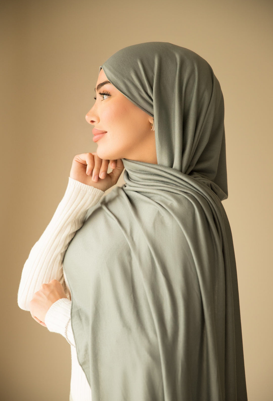 Jersey Hijab in Dark Mint