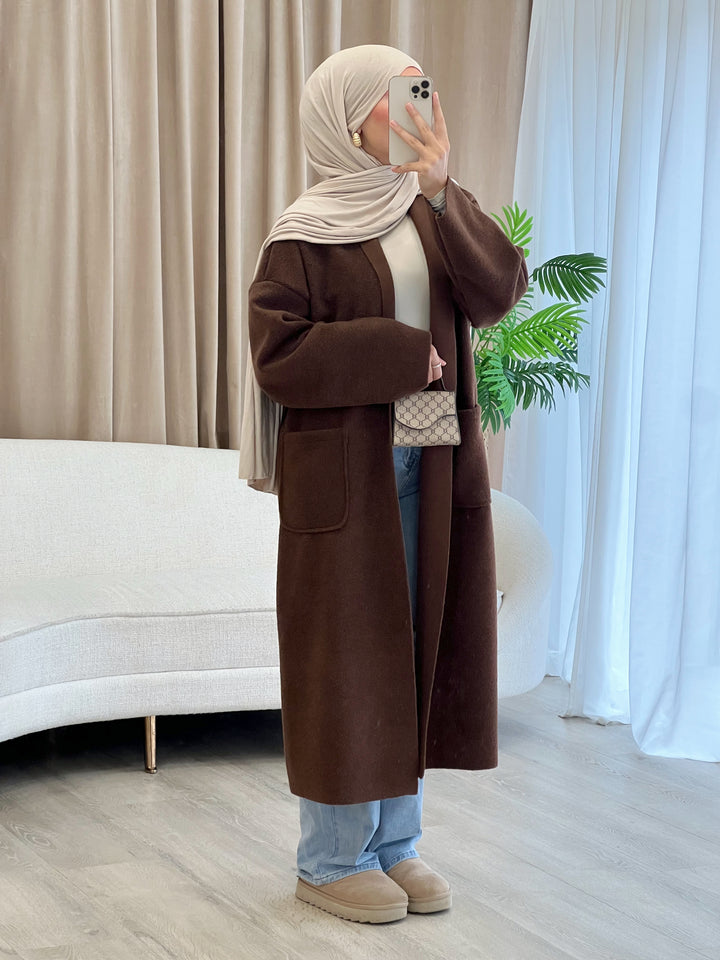 Teddy Oversized Mantel in Brown