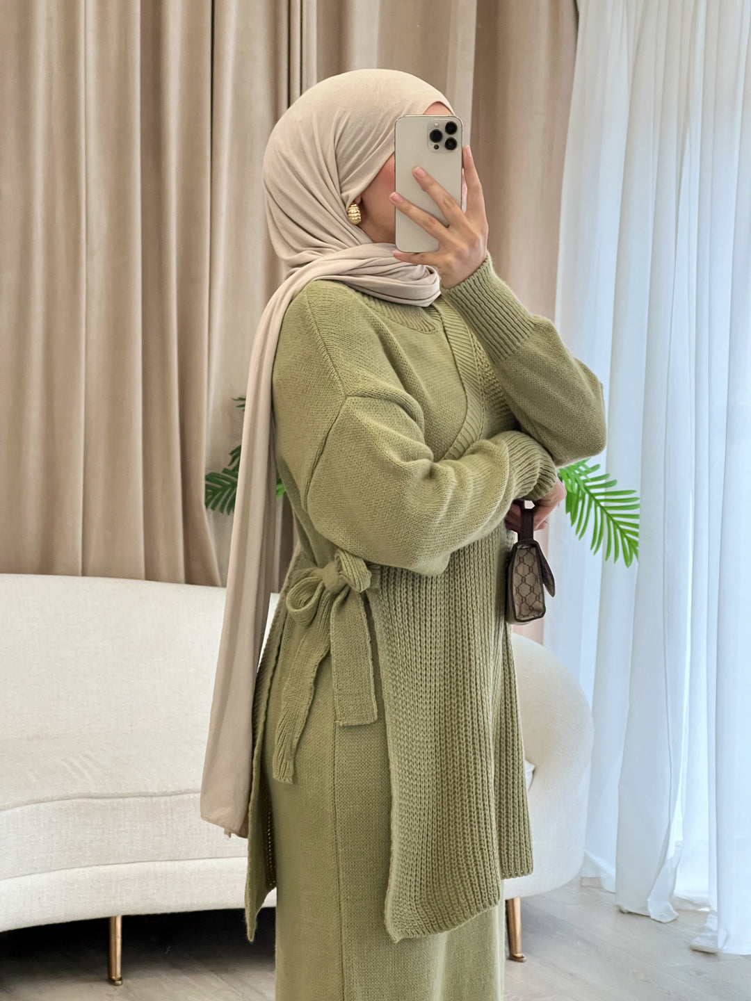 Daisy Strickkleid in Pistachio
