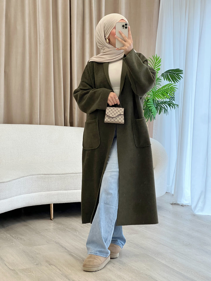 Teddy Oversized Mantel in Khaki
