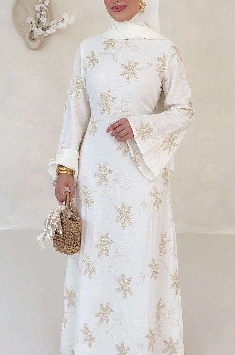 Flower gesticktes Kleid