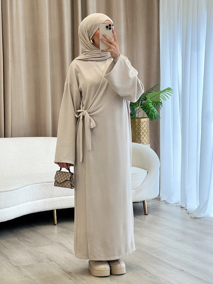 Luna Cord Kleid in Beige