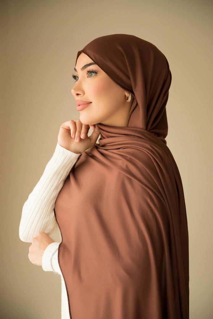 Jersey Hijab in Light Brown