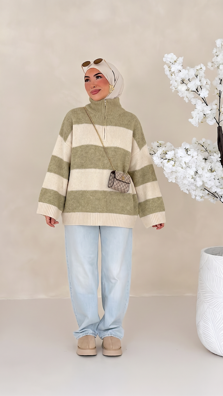 Leni gestreifter Pullover