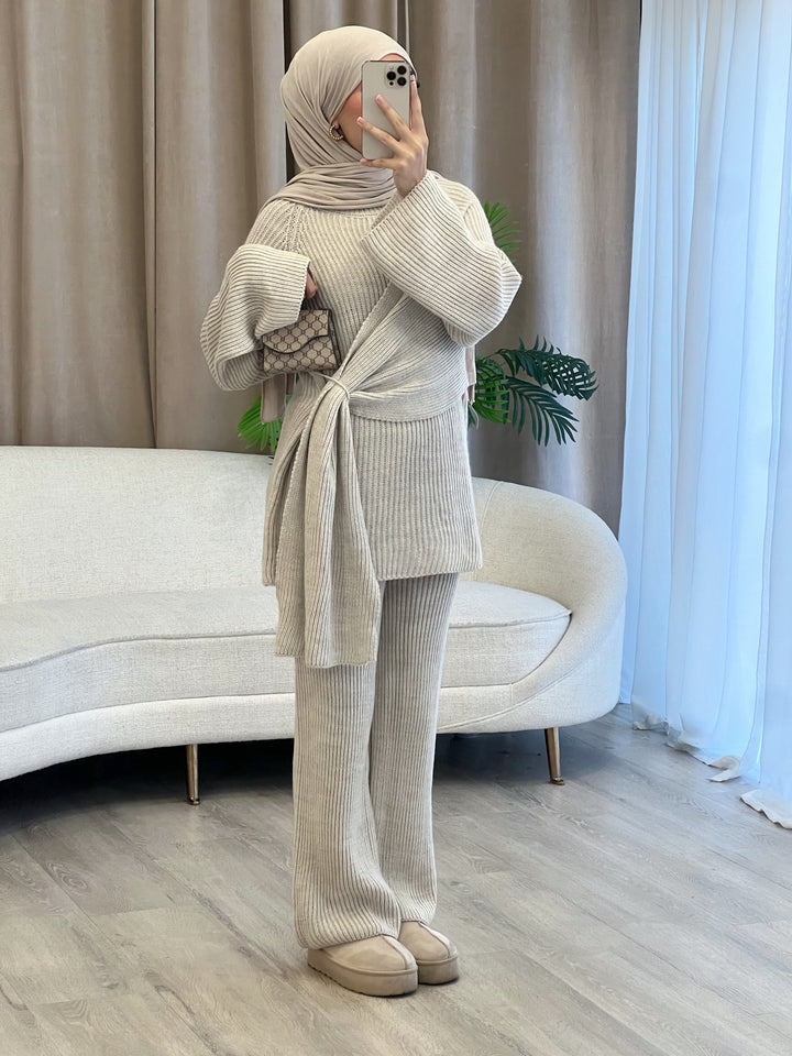 Bell Strickset in Beige