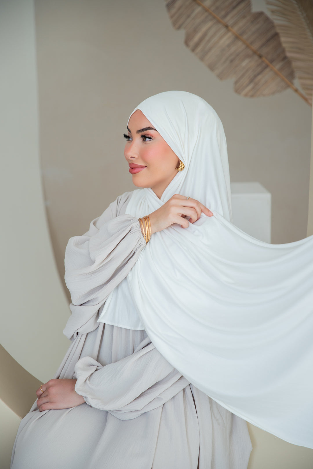 Premium Jersey Hijab in Cream