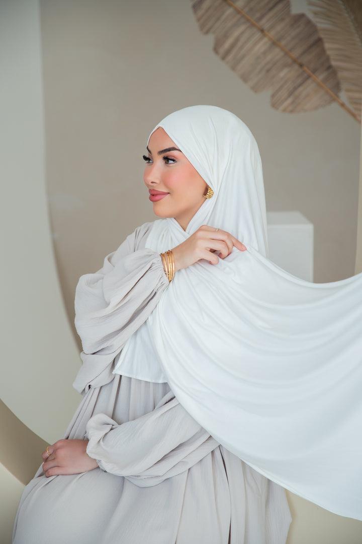 Premium Jersey Hijab in Cream