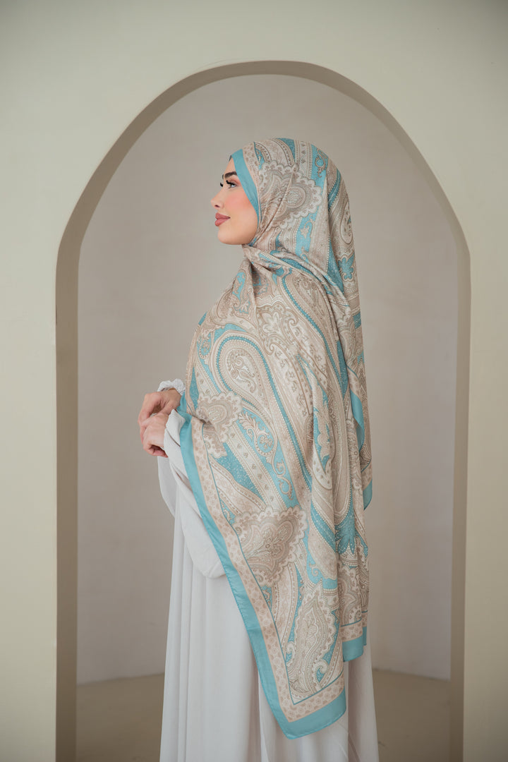 Soft Bohéme Hijab in Ocean Breeze