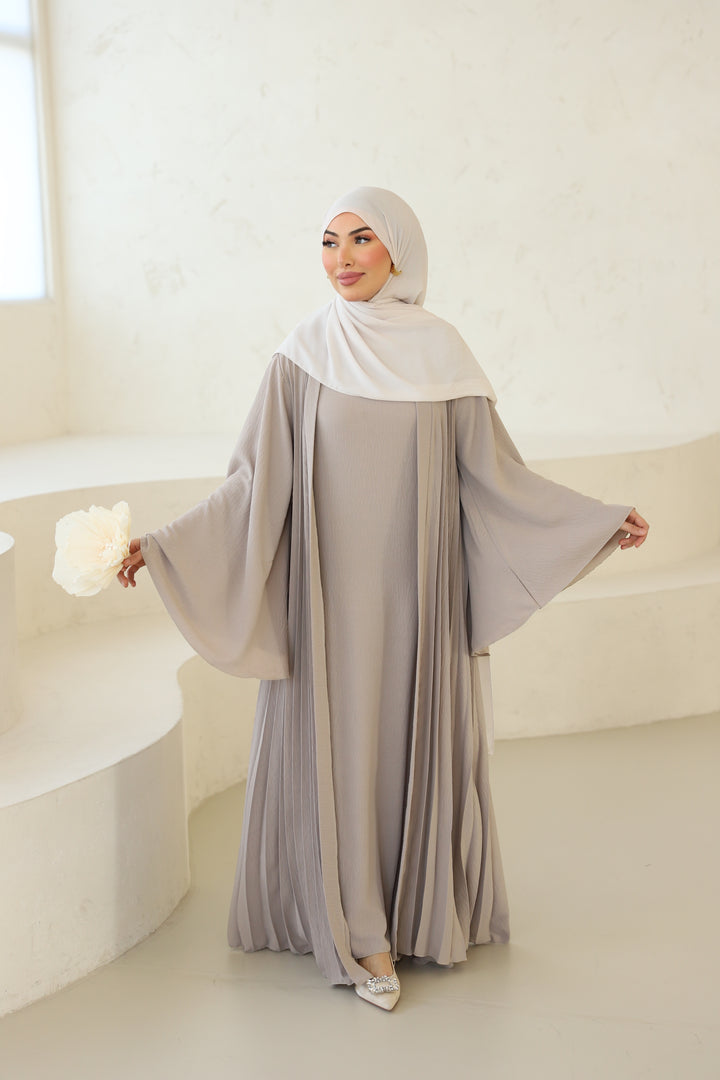 Blossom Abaya Set in Taupe