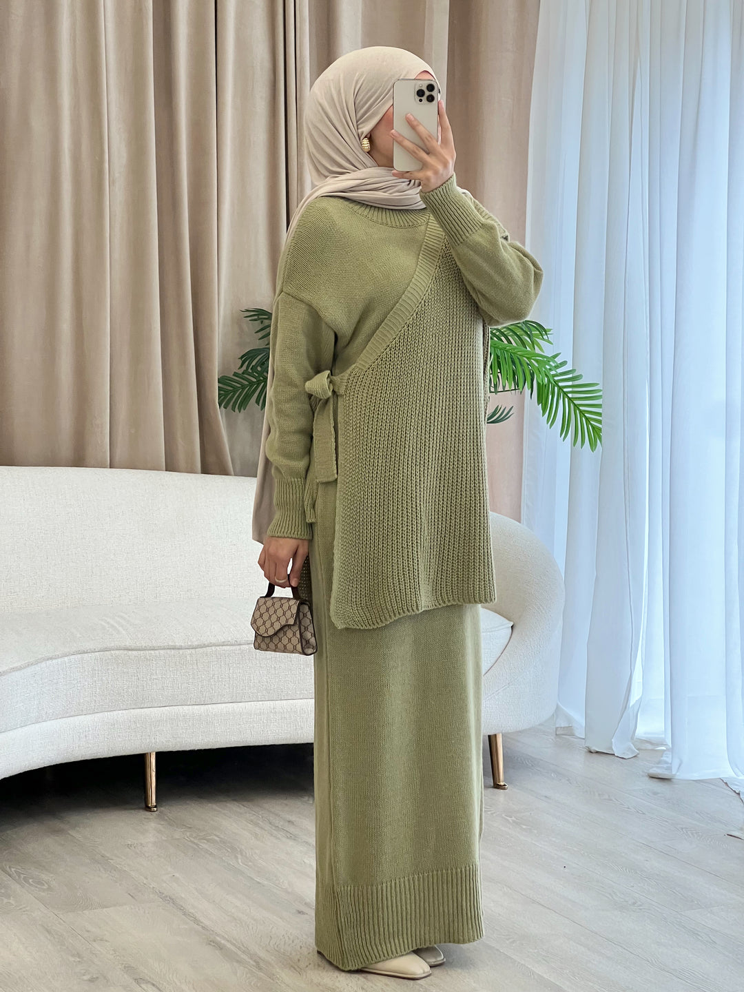 Daisy Strickkleid in Pistachio