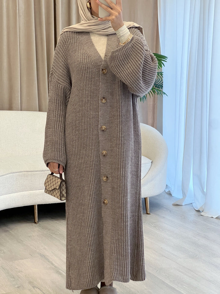 Amelié Strick-Cardigan in Mocha