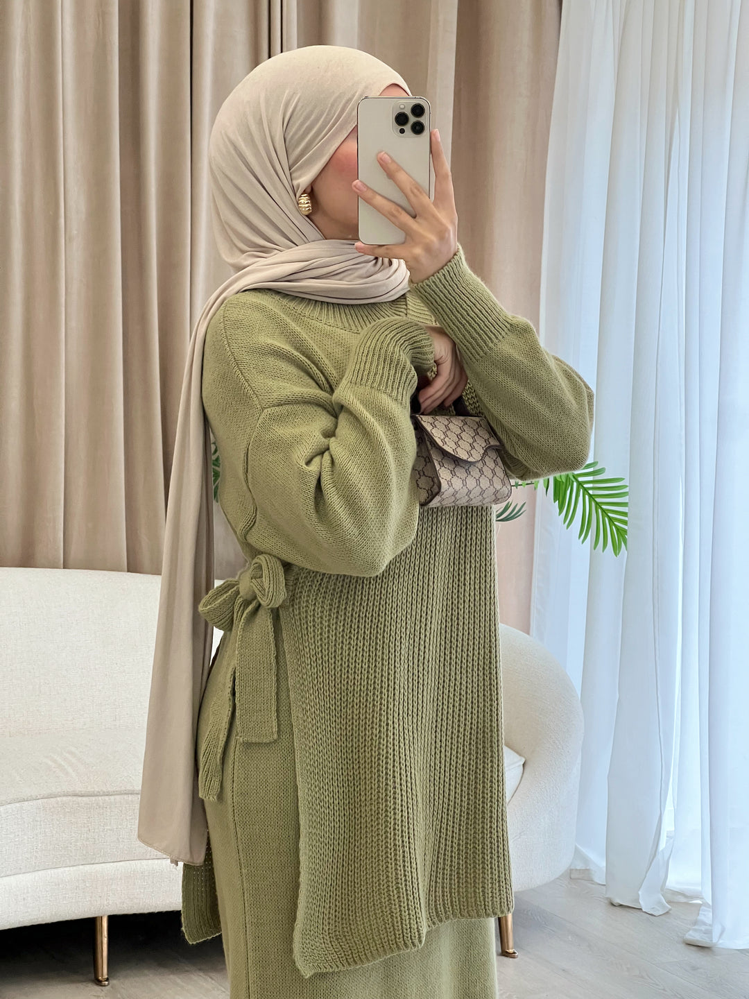 Daisy Strickkleid in Pistachio