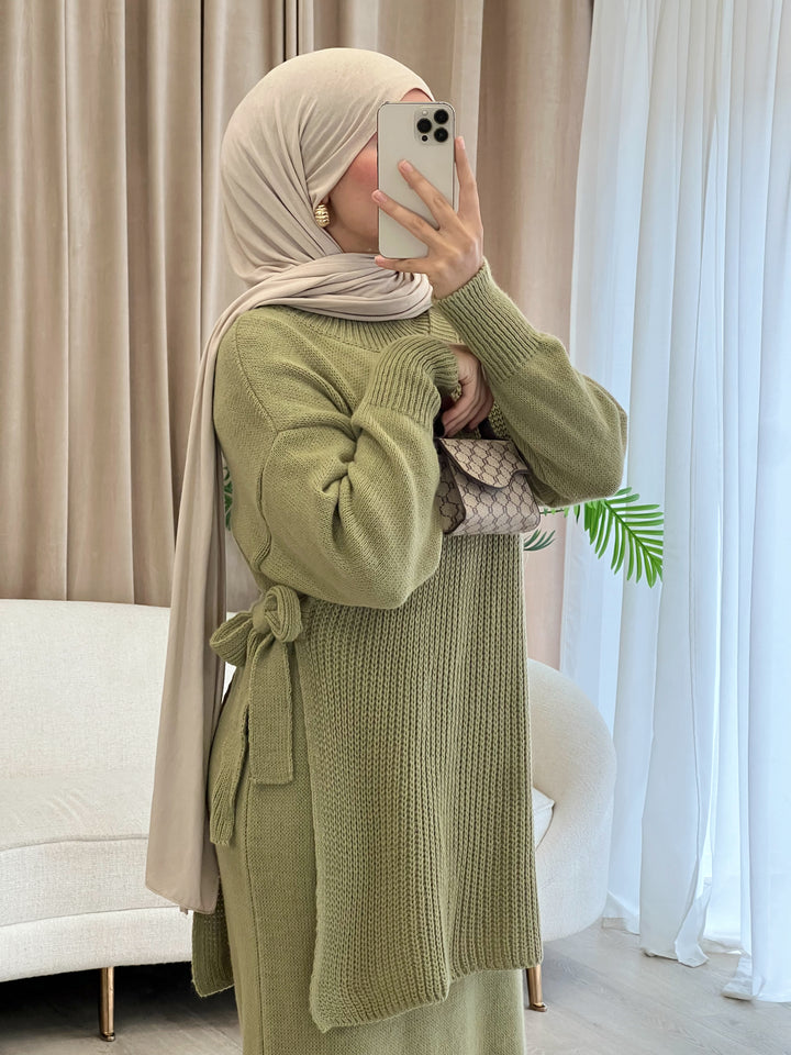 Daisy Strickkleid in Pistachio