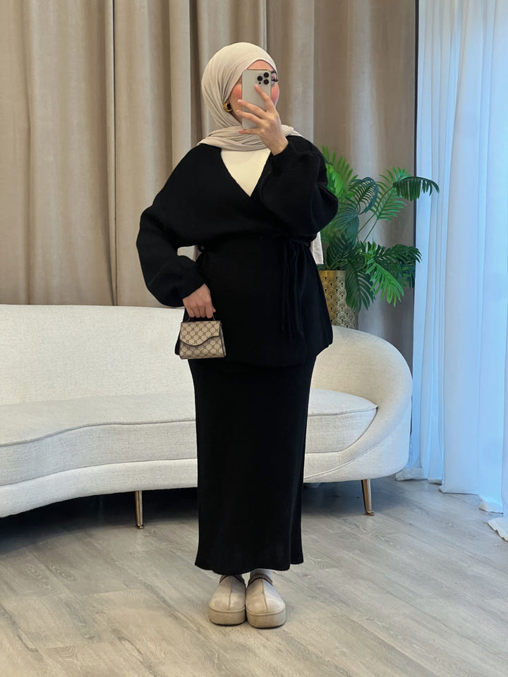 Hira Wickel-Set in Schwarz
