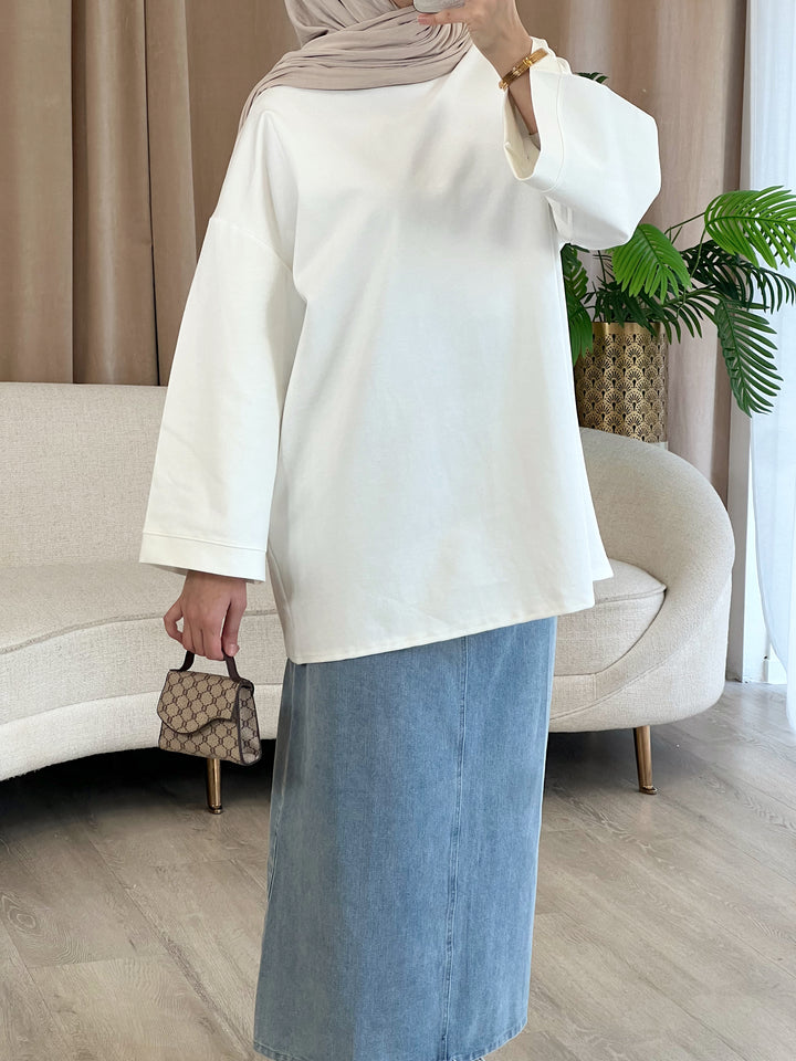 Hilal Sweatshirt in Weiß