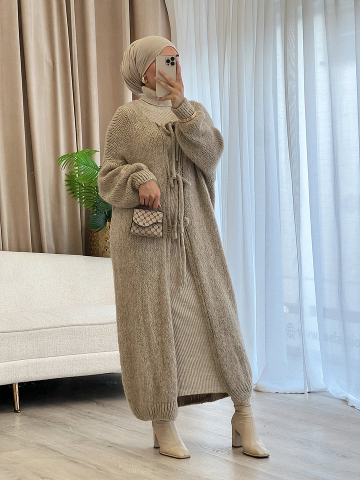 Wolkenweich Oversized Cardigan in Taupe