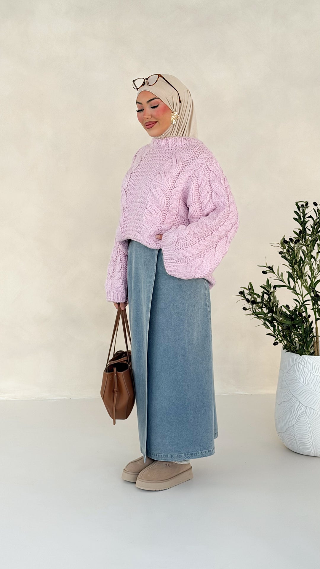 Sade Pullover mit Zopfmuster