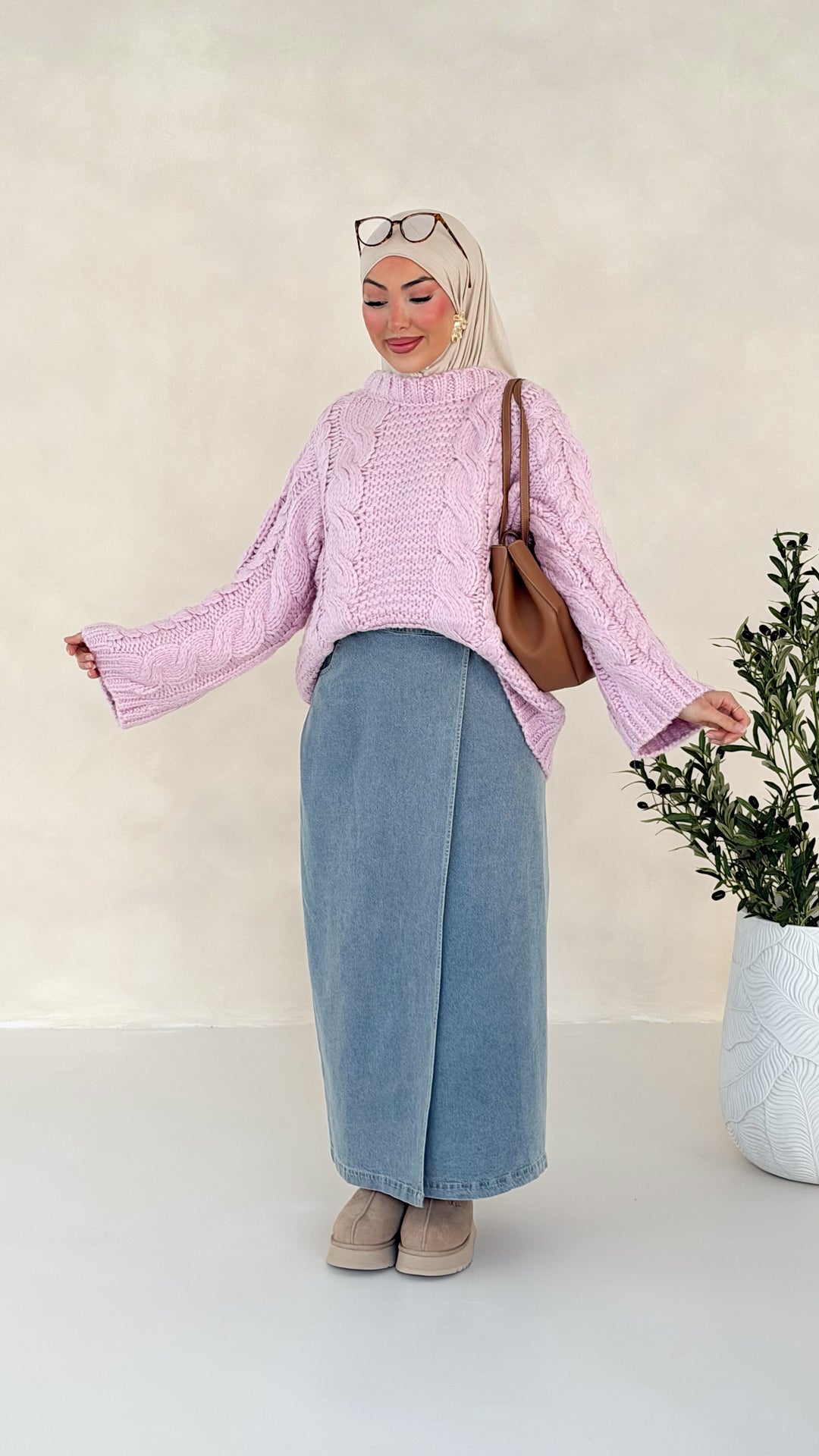 Sade Pullover mit Zopfmuster