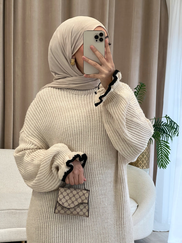 Elina Strickkleid in Beige