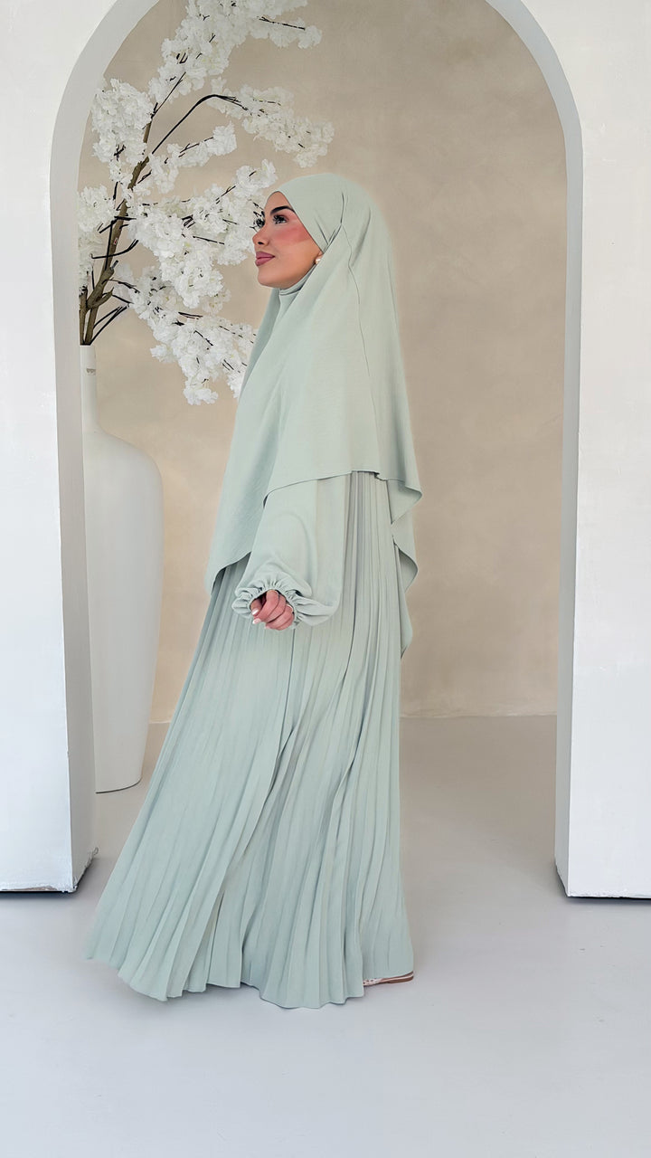 Layali Plissee Abaya 2-Teiler