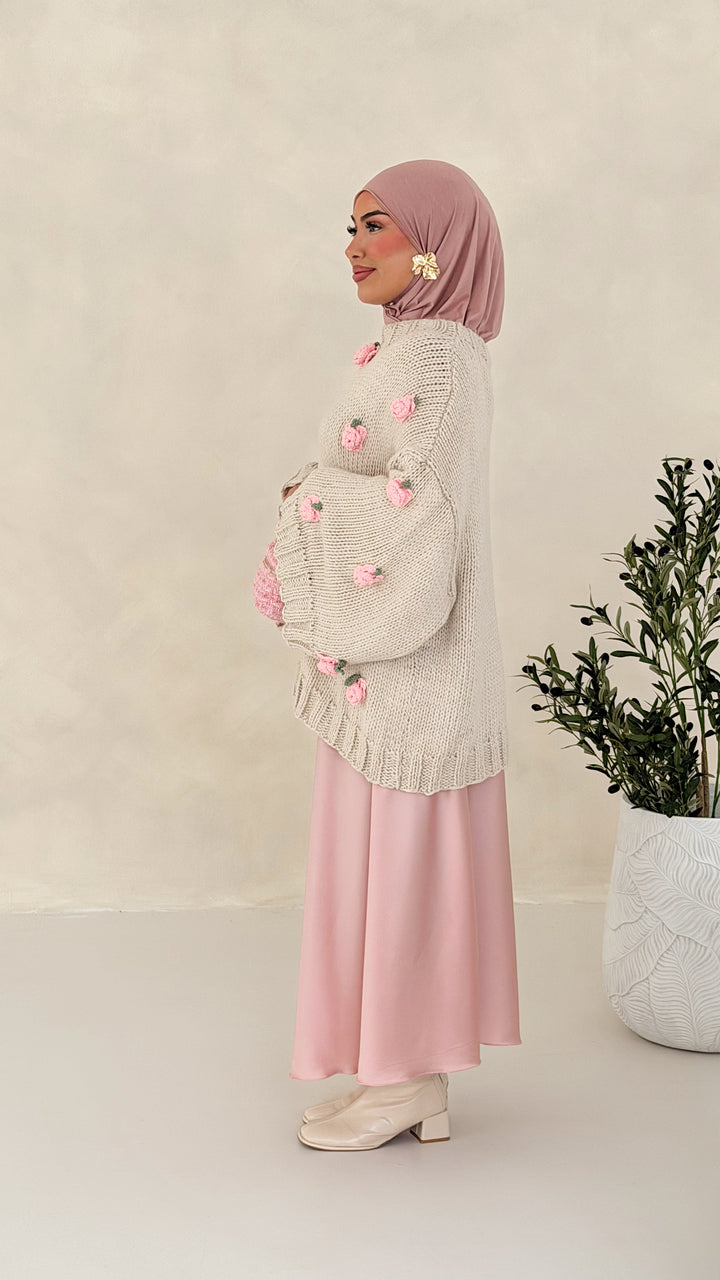 Rosy Pullover Handmade