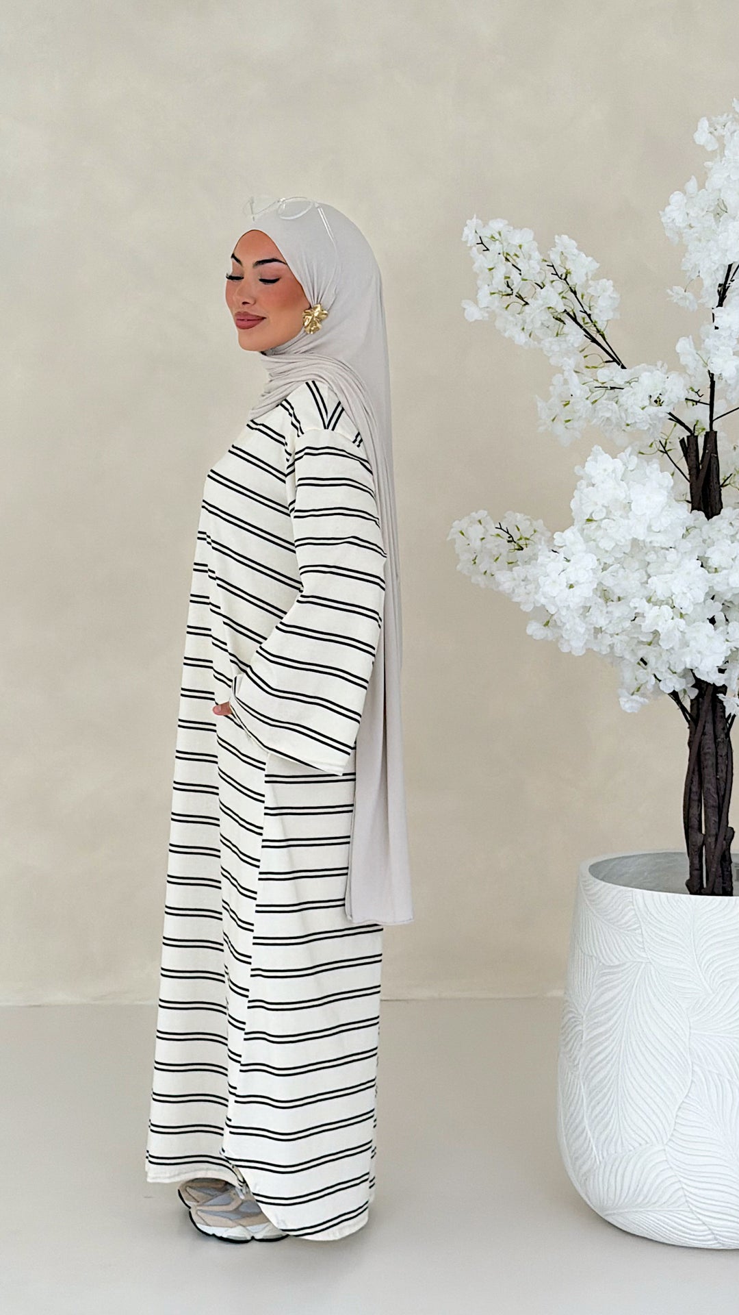 Essential gestreiftes Kleid