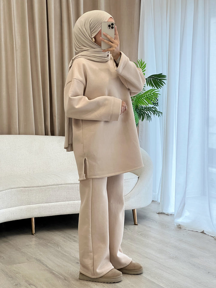 Comfy Oversized Set in Beige