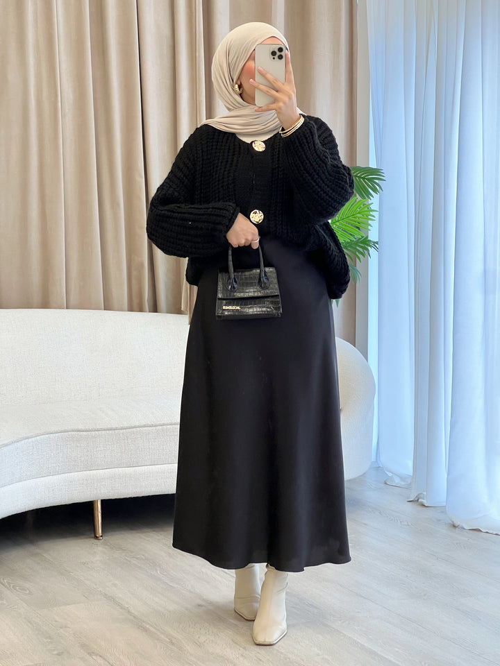 Chic Satin Rock in Schwarz