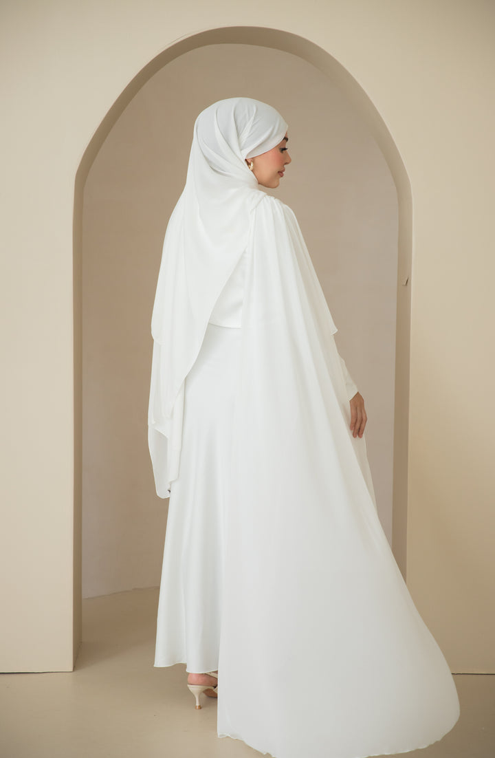 Asel Abendkleid mit Tüll in Weiß