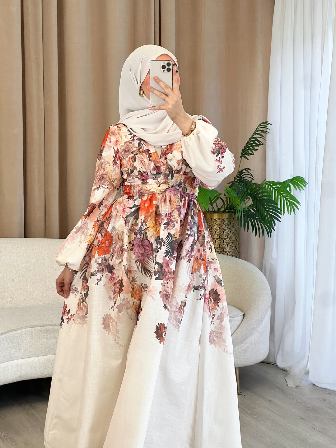 Penelope Maxikleid mit Blumenmuster