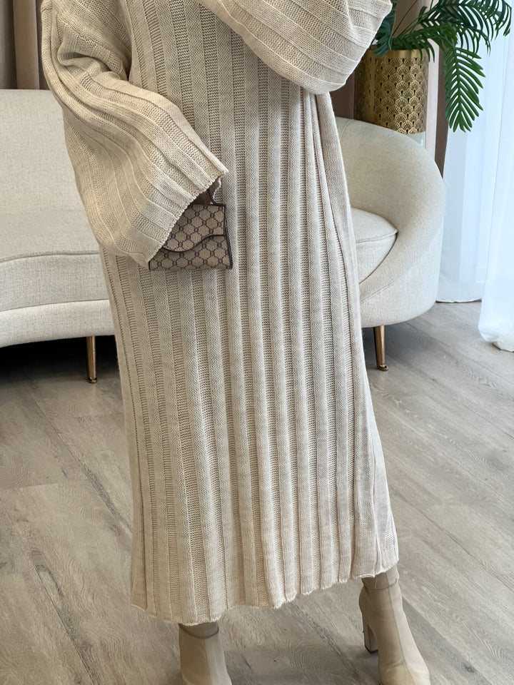 Aurelia Strickkleid in Beige